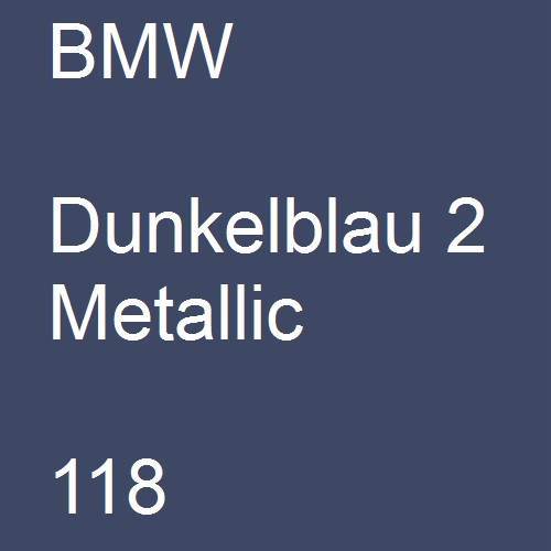 BMW, Dunkelblau 2 Metallic, 118.